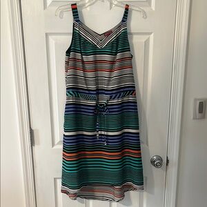 Merona Green and Orange Spaghetti Strap Sundress